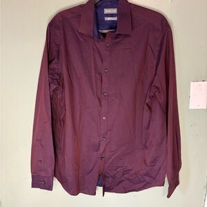 Men’s Michael Kors Deep Purple Button-Up Shirt